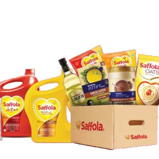 Worth Rs.400 Gift Hamper at Rs.5 on order above Rs.900 at Saffola  + Extra 50 Rs. Coupon OFF